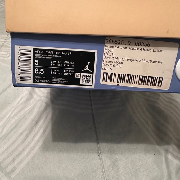 Desert Moss Jordan 4 Unions - Picture 2 of 3